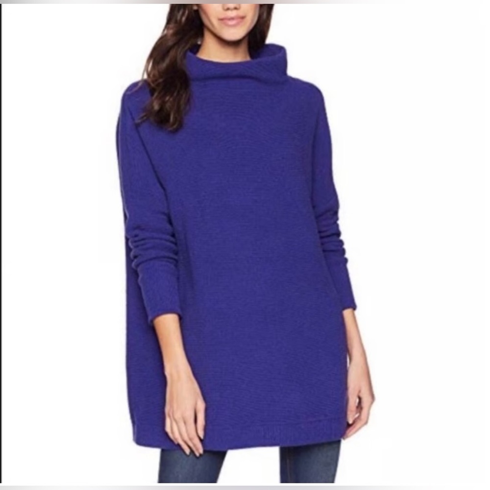 Free People High Neck Cobalt Blue Pullover Sweater
